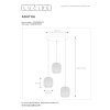 Lucide AGATHA Hanger Transparant, 3-lichts