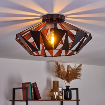 Corralejo Plafondlamp Zwart, 1-licht