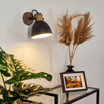 Banjul Muurlamp Zwart, 1-licht