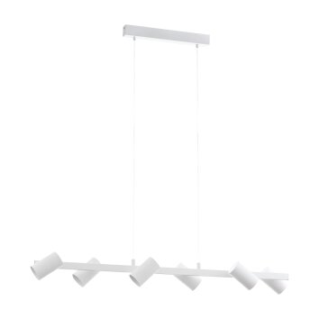 Eglo GATUELA Hanger Nikkel mat, Wit, 6-lichts