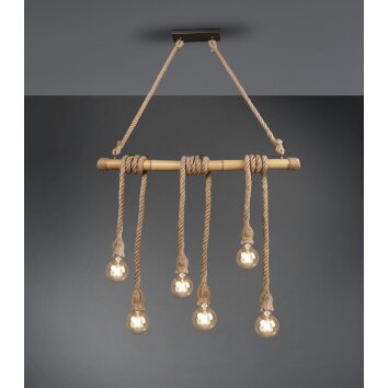 Reality Wilma Hanglamp LED Bruin, Grijs, 6-lichts