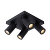 Lucide TAYLOR Plafond straler LED Zwart, 4-lichts