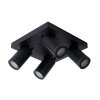 Lucide TAYLOR Plafond straler LED Zwart, 4-lichts