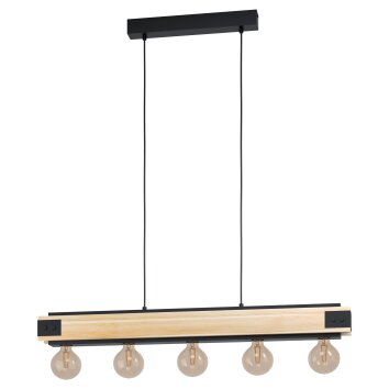 Eglo LAYHAM Hanger Bruin, Zwart, 5-lichts
