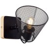 Brilliant Whole Spotlamp Hout donker, Zwart, 1-licht