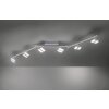 Leuchten-Direkt SABI Plafondlamp LED Nikkel mat, 6-lichts, Afstandsbediening, Kleurwisselaar