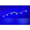 Leuchten-Direkt SABI Plafondlamp LED Nikkel mat, 6-lichts, Afstandsbediening, Kleurwisselaar