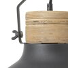 Brilliant Emma Hanglamp Hout licht, Zwart, 1-licht