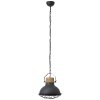Brilliant Emma Hanglamp Hout licht, Zwart, 1-licht