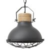 Brilliant Emma Hanglamp Hout licht, Zwart, 1-licht