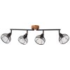 Brilliant Avia Spotlamp Hout donker, Zwart, 4-lichts