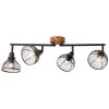 Brilliant Avia Spotlamp Hout donker, Zwart, 4-lichts