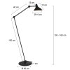 Steinhauer Kasket Staande lamp Zwart, Wit, 1-licht