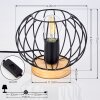 Refresco Tafellamp Hout donker, Zwart, 1-licht