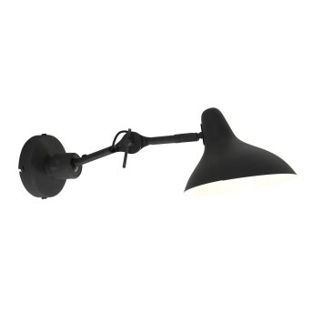 Steinhauer Kasket Muurlamp Zwart, Wit, 1-licht