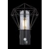 Globo HORACE Buitenlamp Zwart, 1-licht, Bewegingsmelder