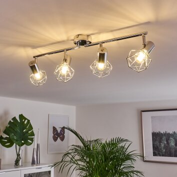 Orebro Plafondlamp Chroom, 4-lichts
