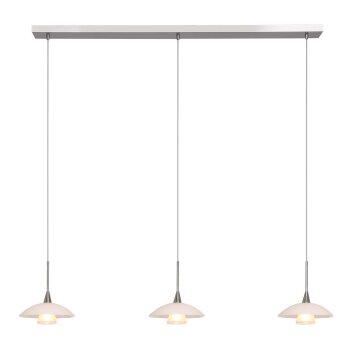 Steinhauer Tallerken Hanglamp LED roestvrij staal, Wit, 3-lichts