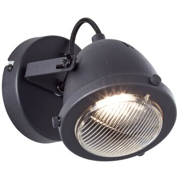 Brilliant Carmen Spotlamp Zwart, 1-licht