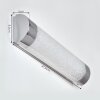 Macaje Muurlamp LED Chroom, Transparant, Helder, 1-licht
