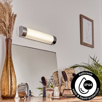 Macaje Muurlamp LED Chroom, Transparant, Helder, 1-licht