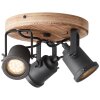 Brilliant Inge Spotlamp Hout donker, 3-lichts