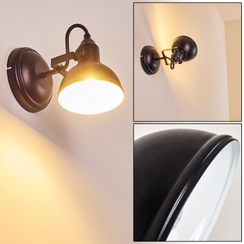 Tina Muurlamp Zwart, 1-licht
