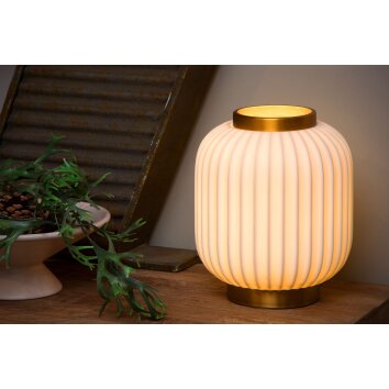 Lucide GOSSE Tafellamp Goud, Wit, 1-licht
