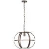 Brilliant Basia Hanglamp Bruin, Brons, Gebrandschilderd, 1-licht