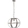 Brilliant Basia Hanglamp Bruin, Brons, Gebrandschilderd, 1-licht