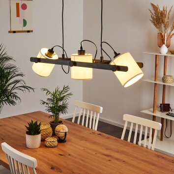 Gibralter Hanglamp Zwart, 3-lichts