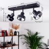 Chagres Plafondlamp Zwart, 3-lichts