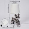 Inupal Tafellamp Zilver, 1-licht