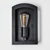 Vapor Muurlamp Zwart, Transparant, Helder, 1-licht