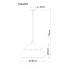 Globo REX Hanger Zwart, 1-licht