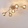 Warga Plafondlamp LED Nikkel mat, 5-lichts