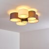 Payette Plafondlamp Bruin, Grijs, Zwart, Wit, 6-lichts