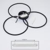 Johsa Plafondlamp LED Zwart, 3-lichts