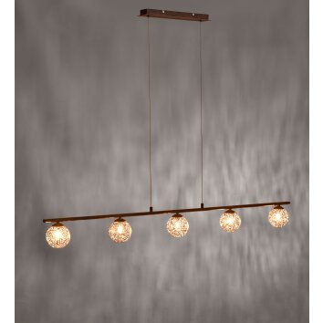 Paul Neuhaus GRETA Hanglamp Roest, 5-lichts