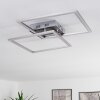 Thara Plafondlamp LED Nikkel mat, 2-lichts, Afstandsbediening