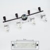 Planes Plafondlamp LED Roest, 4-lichts