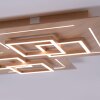 Paul Neuhaus Q-LINEA Plafondlamp LED Hout licht, 8-lichts, Afstandsbediening