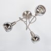 Warga Plafondlamp LED Nikkel mat, 3-lichts