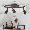 Planes Plafondlamp LED Roest, 3-lichts
