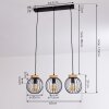 Refresco Hanglamp Zwart, 3-lichts