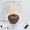 Exchange Tafellamp Bruin, Wit, 1-licht