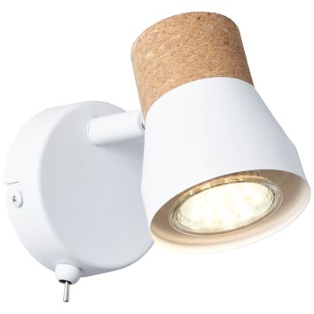 Brilliant Moka Spotlamp Wit, 1-licht