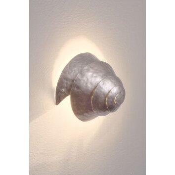Holländer SNAIL ONE Muurlamp Zilver, 1-licht
