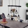 Cool Spring Hanglamp Hout donker, Zwart, 4-lichts