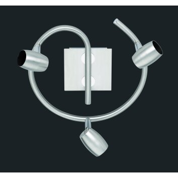 Trio MICHAEL Plafondlamp Nikkel mat, 3-lichts